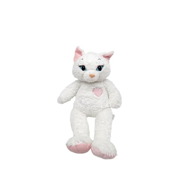 Build a Bear Cat Plush With Heart Detail 15" Stuffed Animal - Picture 1 of 3